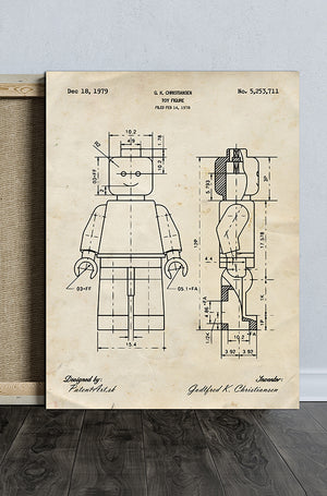 Lego_figurka_obraz_platno_kanvas_vykres_dar_darek_originalni_jedinecny_svetle