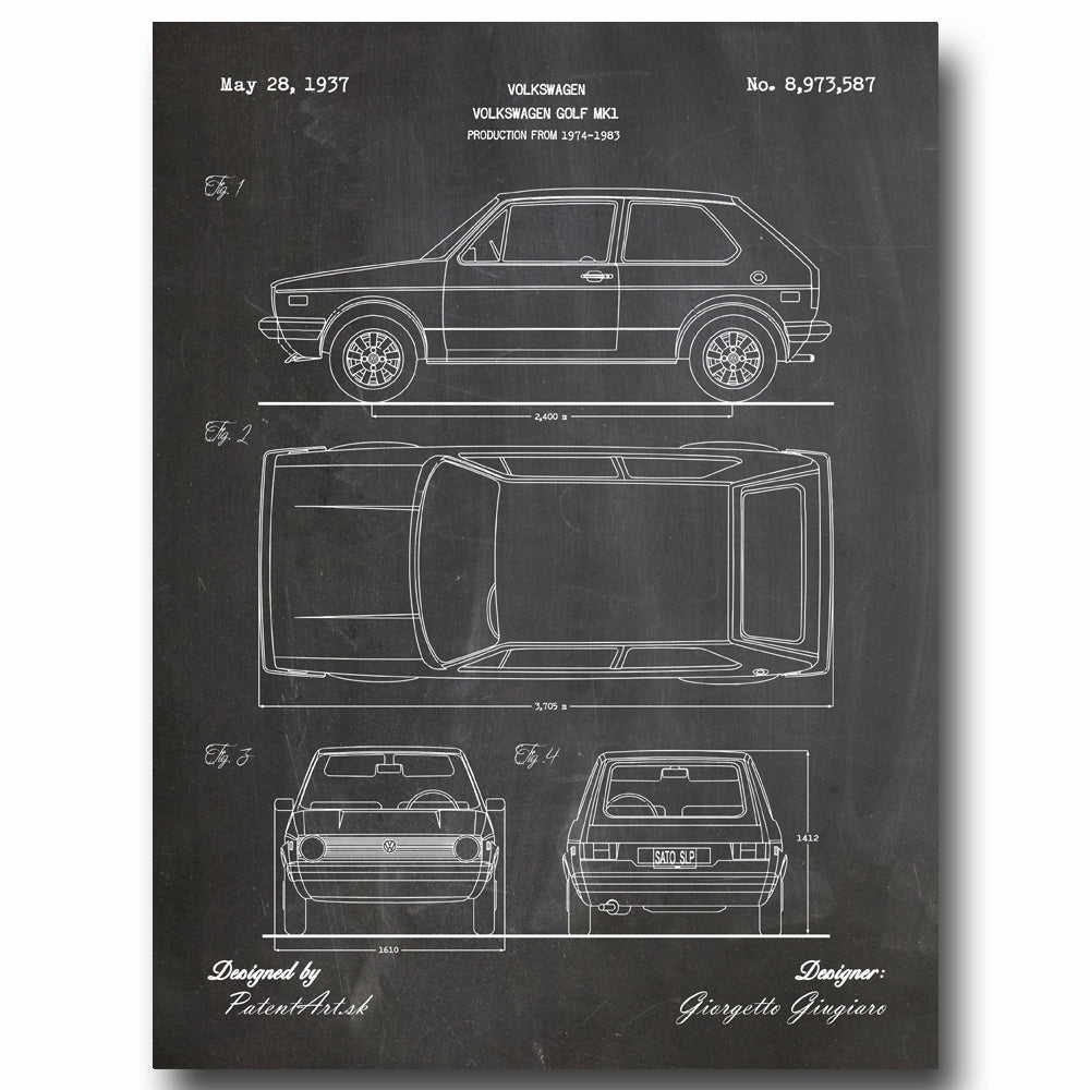 VW_golf_obraz_svetly_caddy_T1_T2_polo_MK1_GTI_R_obraz_platno_automobil_auto_tmavy